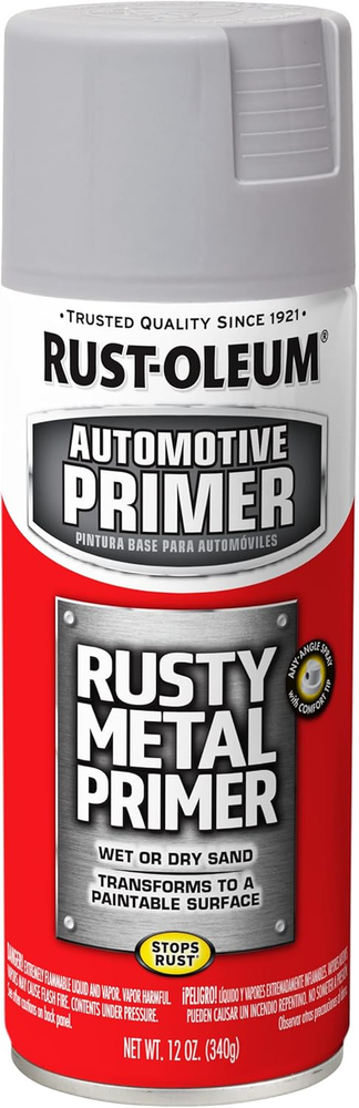 249331 Light Gray Automotive Rusty Metal Primer Spray Paint 12 Oz