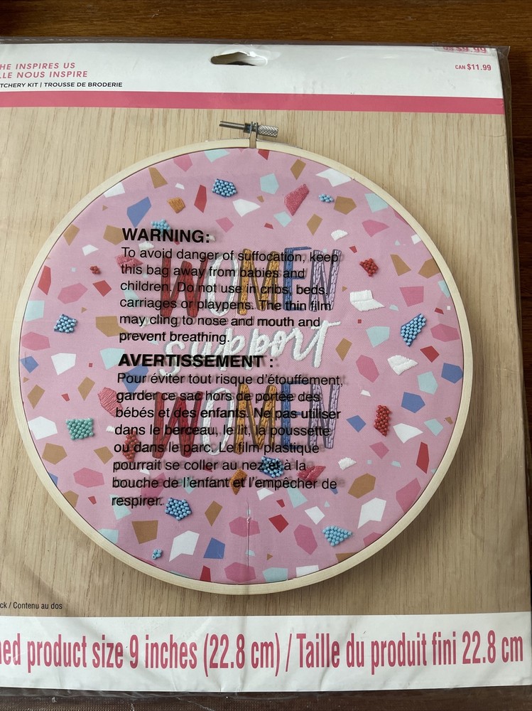 Women’s Empowerment stitchery kit. She Inspires Us.