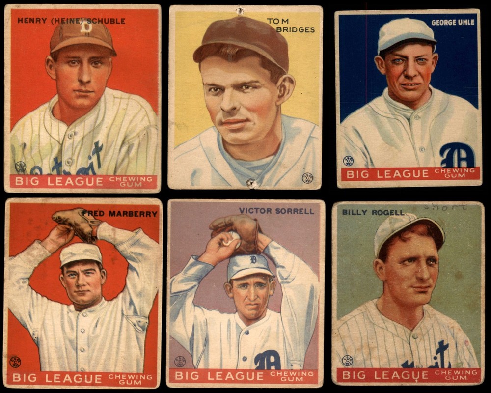 1933 Goudey Detroit Tigers Near Team Set 2 - GOOD 2949155 (6 / 7 cards)