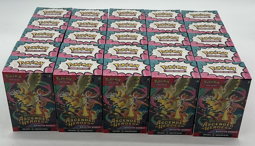 Lot of (25) Pokemon TCG ME02.5 Ascended Heroes Booster Bundles SEALEDPROBSTEIN123 is actively accepting CONSIGNMENTS !!