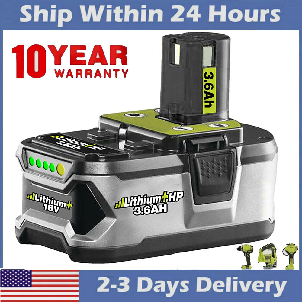 Battery 3.6AH For RYOBI P108 18V 18Volt One Plus High Capacity Lithium-ion P107