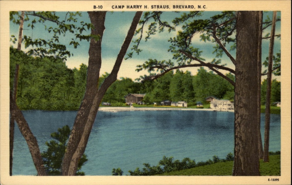 Camp Harry H Straus Brevard North Carolina vintage postcard p335