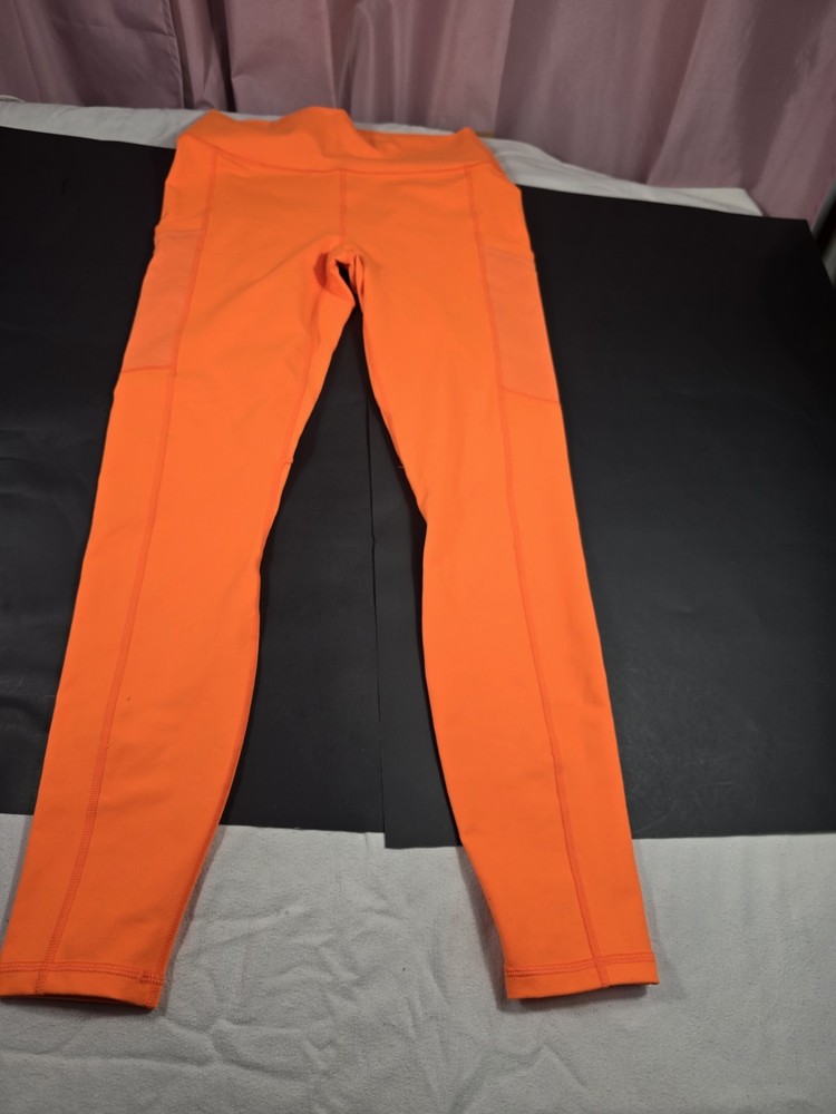 NWT- Fabletics Define PowerHold® High-Waisted 7/8 Legging Passion Orange-Size M