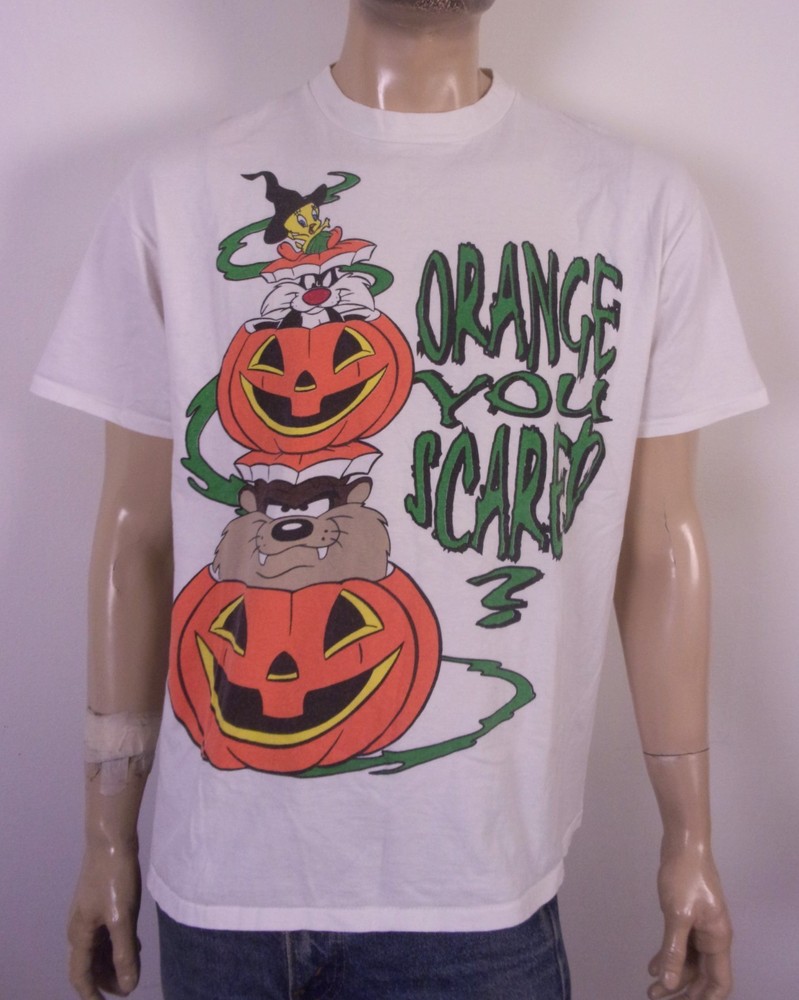 vintage 90s Looney Tunes Halloween T-Shirt 1998 single stitch Taz Tweety SZ XL