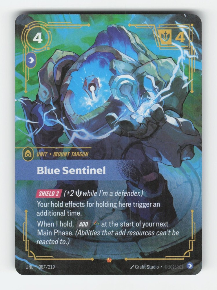 Blue Sentinel 087/219 Epic Unleashed Riftbound Foil Near Mint