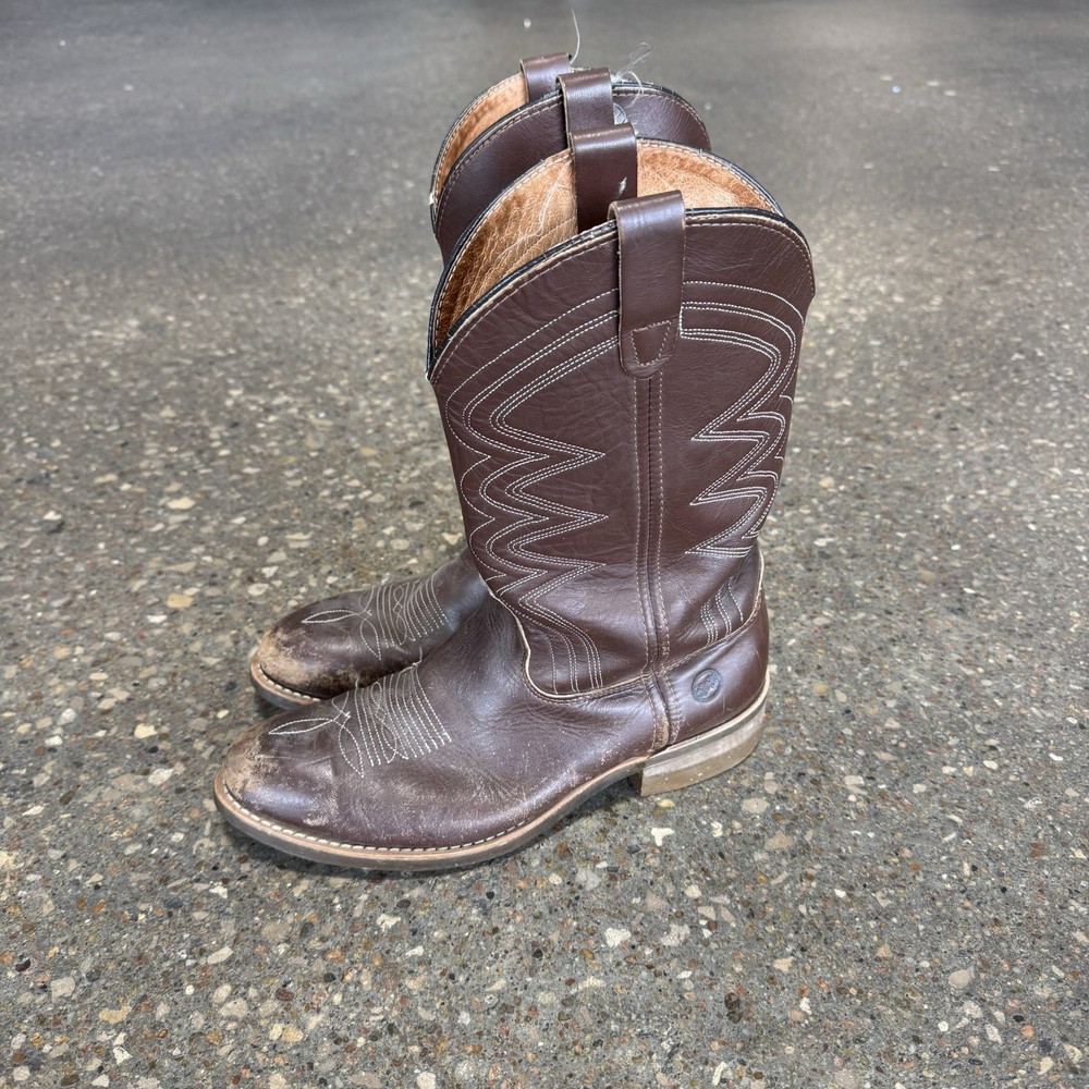 Vintage Double H Cowboy Boots Round Steel Toe Western Mens 11.5 EE D732652 USA