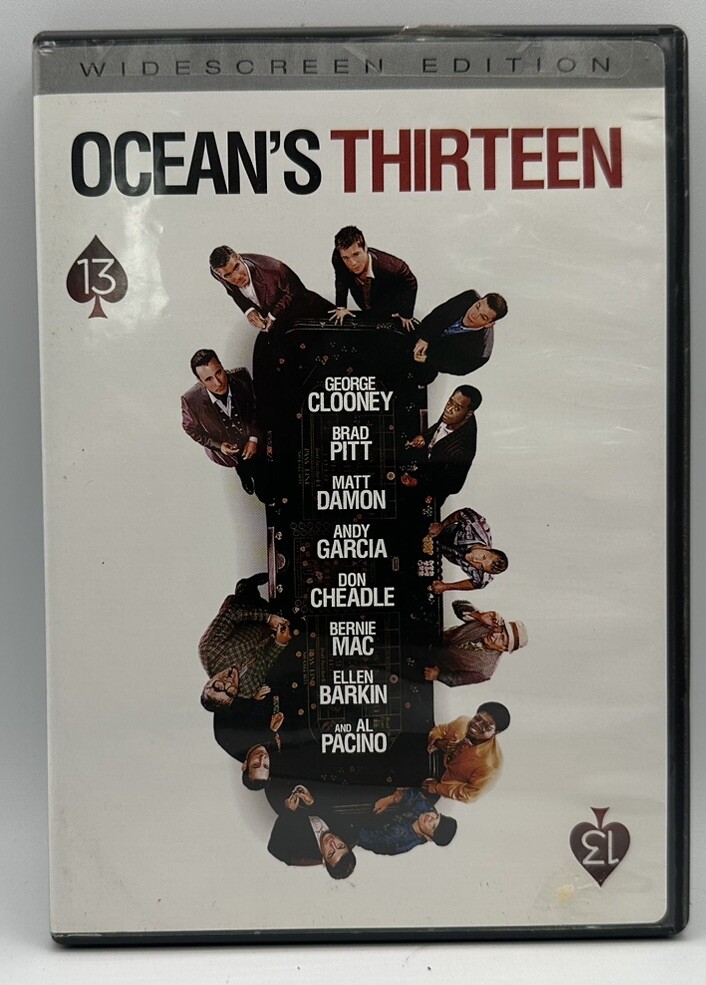 Ocean’s Thirteen DVD George Clooney Brad Pitt Matt Damon Free Shipping 2007