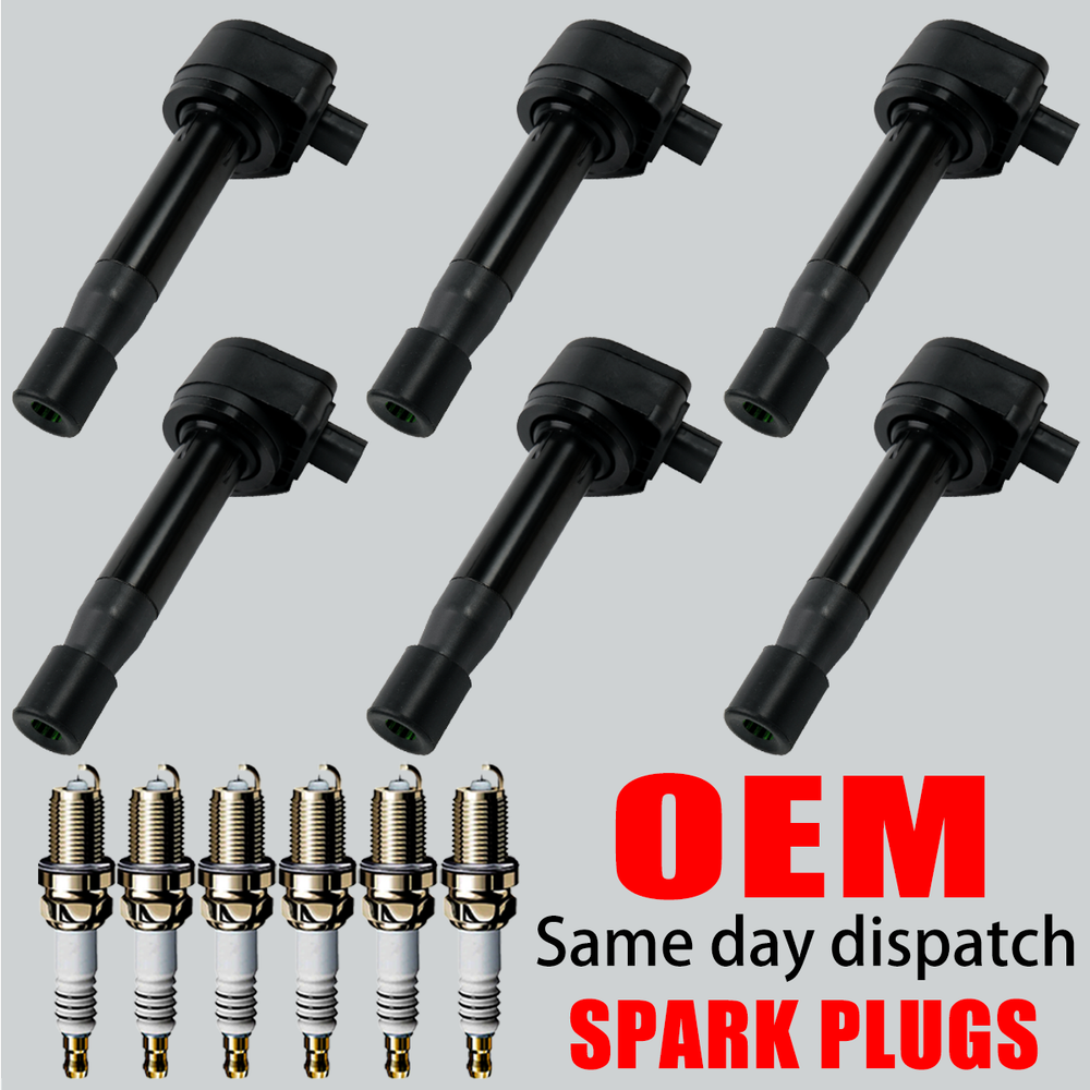 OEM 6X Ignition Coil & Iridium Spark Plugs For Honda Accord Odyssey Acura UF603