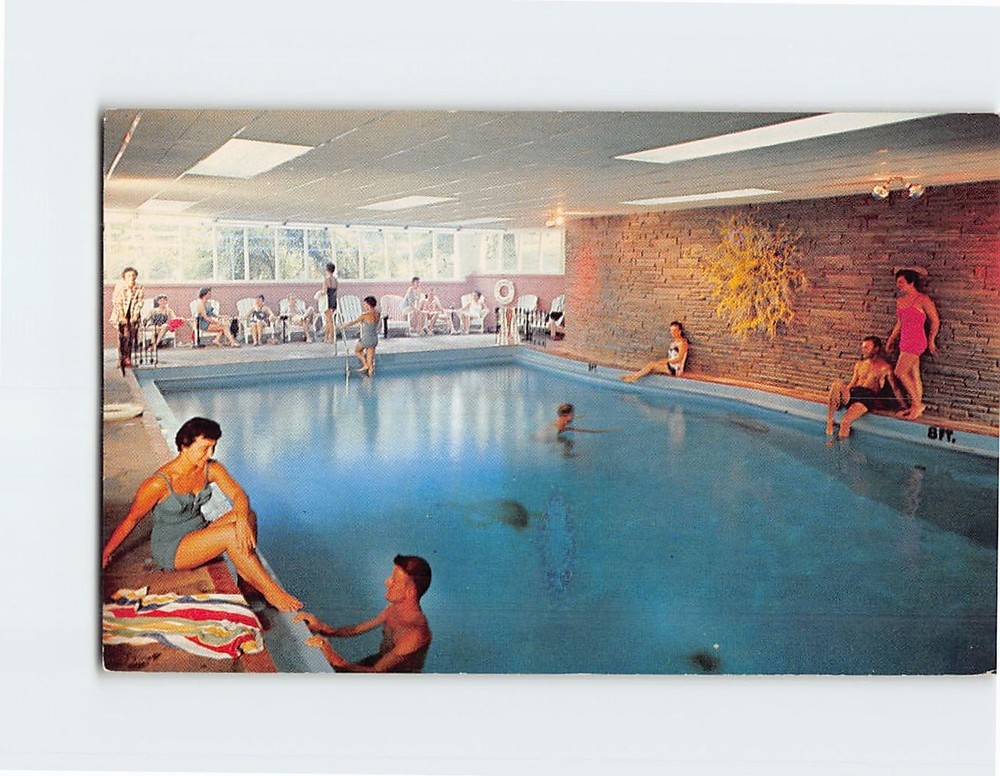 Postcard Indoor Pool Lido Pool & Solarium High Point Inn Mt. Pocono Pennsylvania