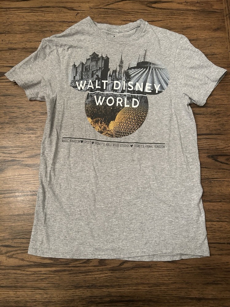 Disney World Shirt Size Small Mickey Mouse Magical Parks Gray Tee
