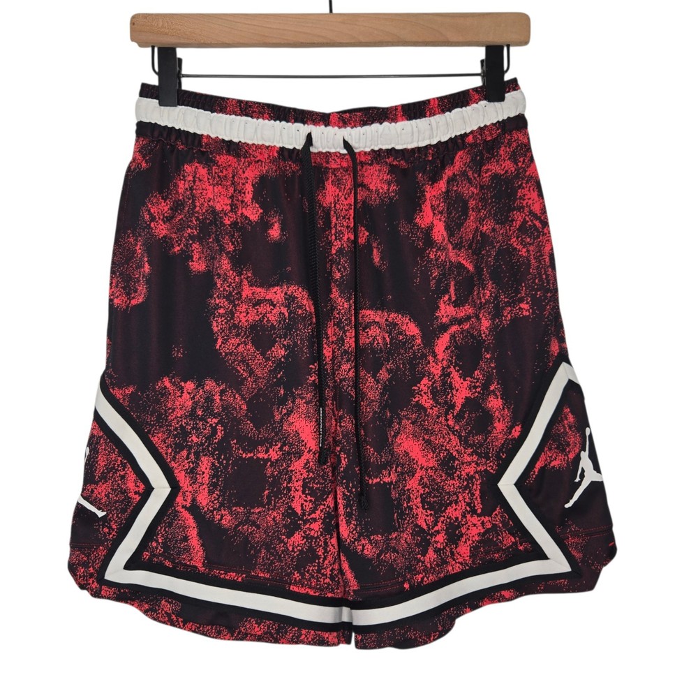 Jordan Mens Breakfast Club AOP Diamond Basketball Shorts Medium