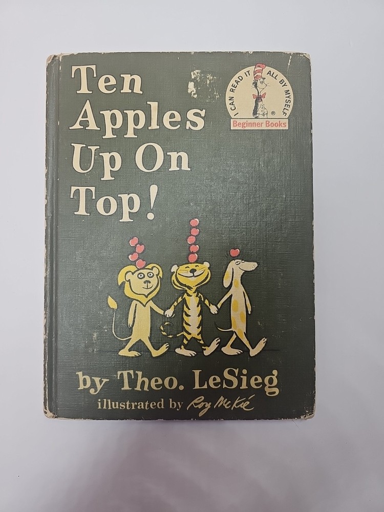 Vintage Ten Apples Up On Top Book 1961 Dr Seuss by Theo LeSieg Roy McKie