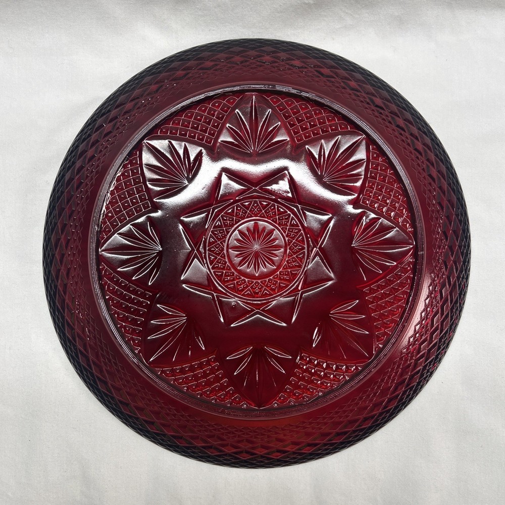 Cristal d'Arques Luminarc Red Ruby Glass 10” Luncheon Salad Plate