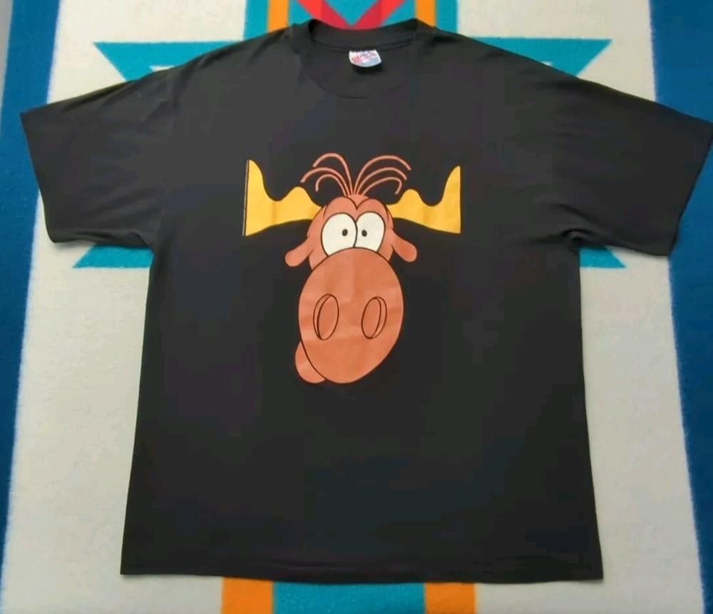 Vintage Rocky & Bullwinkle Taco Bell Promo Shirt 1993 Single Stitch Dr Pepper XL
