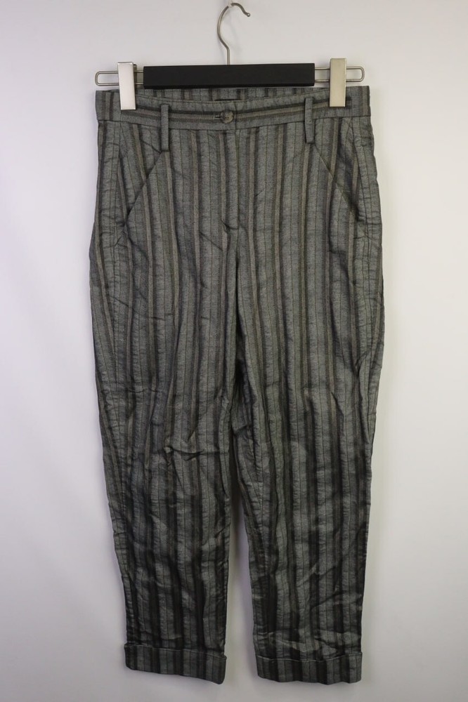 ANNETTE GORTZ Dark Gray Striped Straight Dress Pants Trousers Size 34