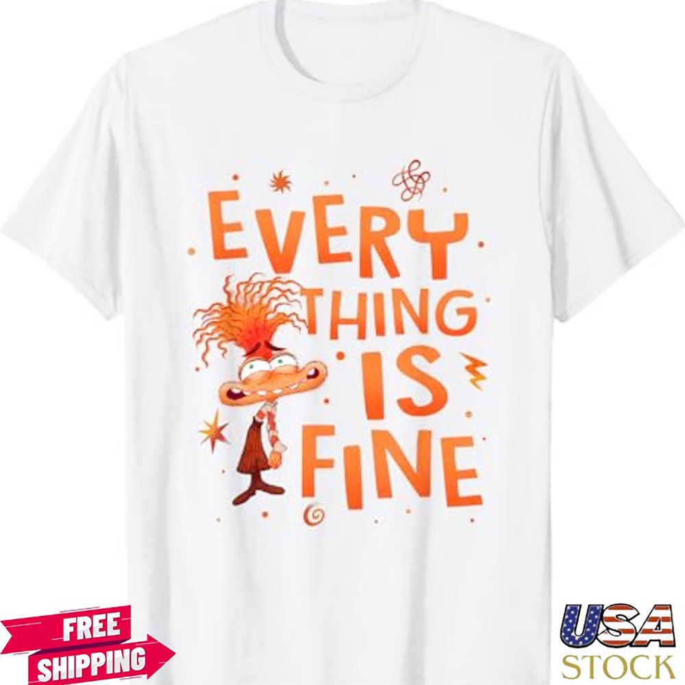 2025/Inside Out 2 Emotions Anxiety I'm Fine Unisex Regular Shirt, Size S-3XL