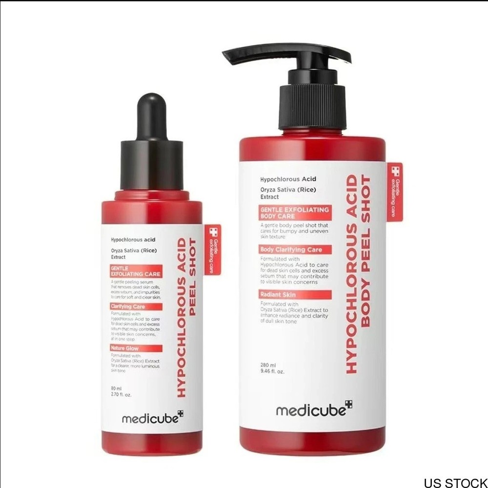 Medicube Hypochlorous Acid + Rice Peel Shot Duo Free Shipping