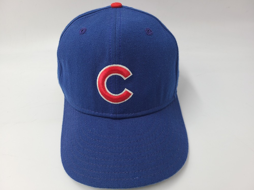 Vintage Chicago Cubs New Era 59Fifty Pro Model Fitted 7 3/8 Hat Cap Wool Men MLB