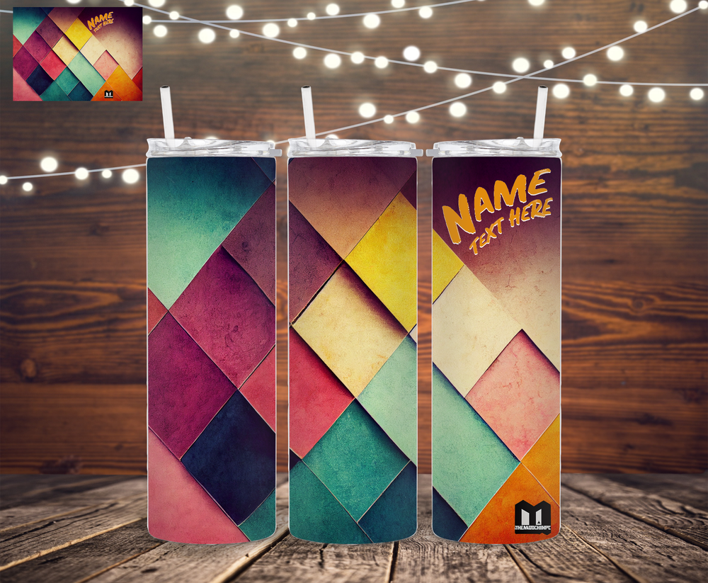 Custom Pastel Skinny Tumbler 20oz with Name & Straw Sublimation
