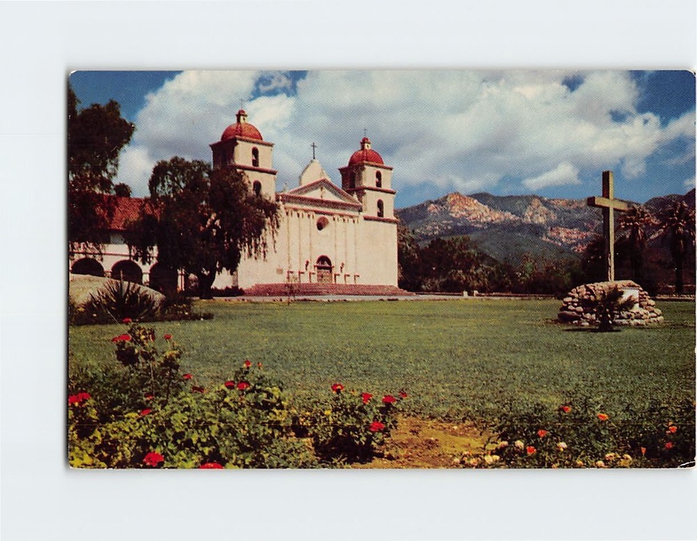 Postcard Santa Barbara Mission California USA