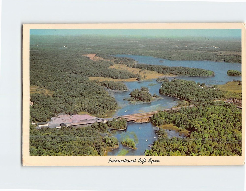 Postcard International Rift Span Thousand Islands International Bridge New York