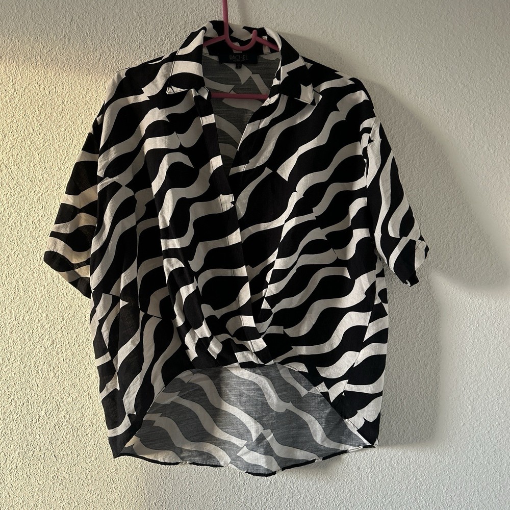Rachel Roy Geometric Beach Vacation Cruise Resort Pullover Women’s Top Small