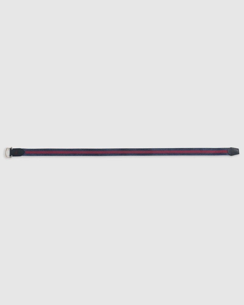 johnnie-O Washed Striped Belt Navy Size XL