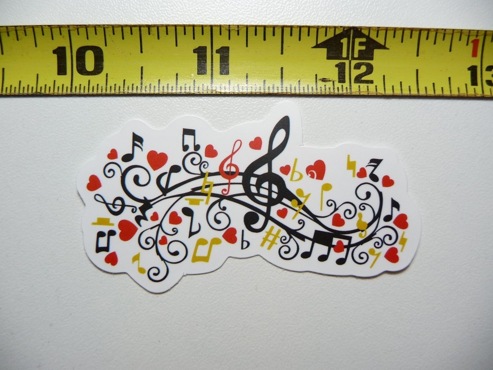 Colorful Music Celebration Sticker Decal for Musicians and Bands