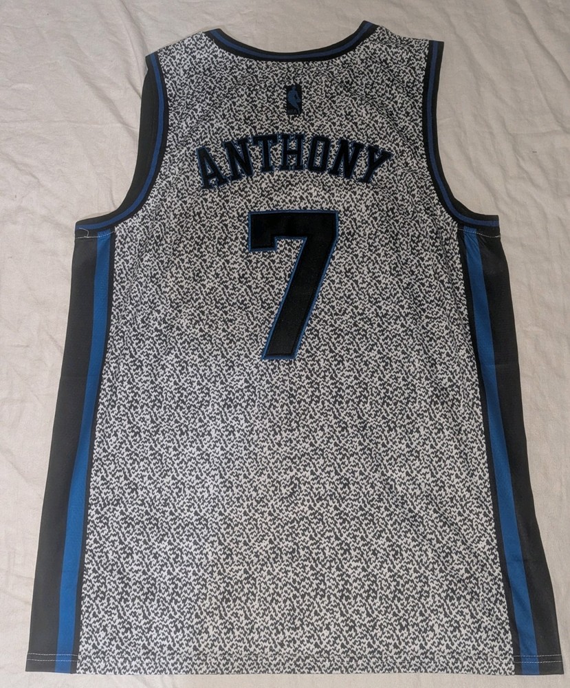 UNWORN Large New York Knicks Carmelo Anthony Gray Adidas NBA Basketball Jersey