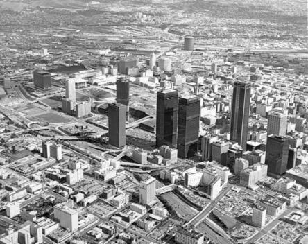 Los Angeles Showing Bunker Hill The Civic Center And The Harbor Fr - Old Photo