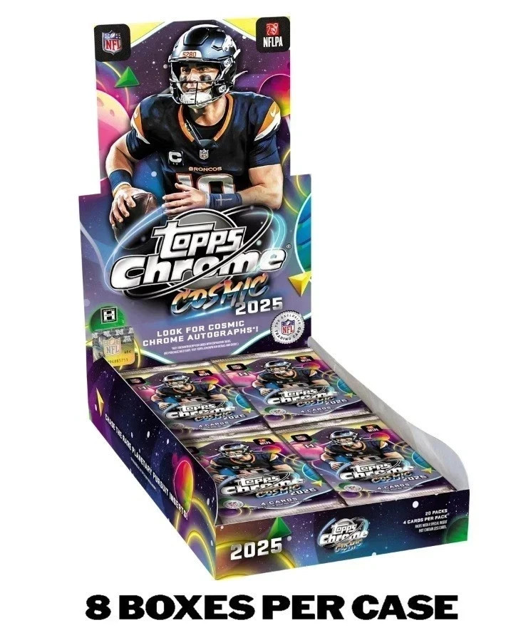 2025 Topps Cosmic Chrome Football - 8 Hobby Box - Sealed Case - Pre-order