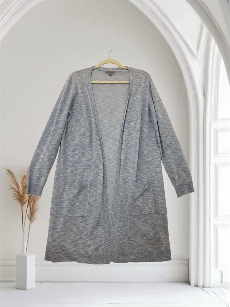 Joseph A qu'est-ce que c'est silk Womens Linen Blend Open Front Cardigan Medium