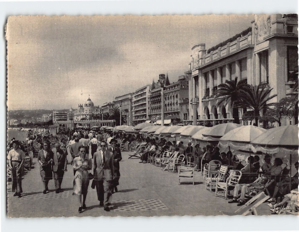 Postcard La Promenade et Palais de La Mediterranee Nice France