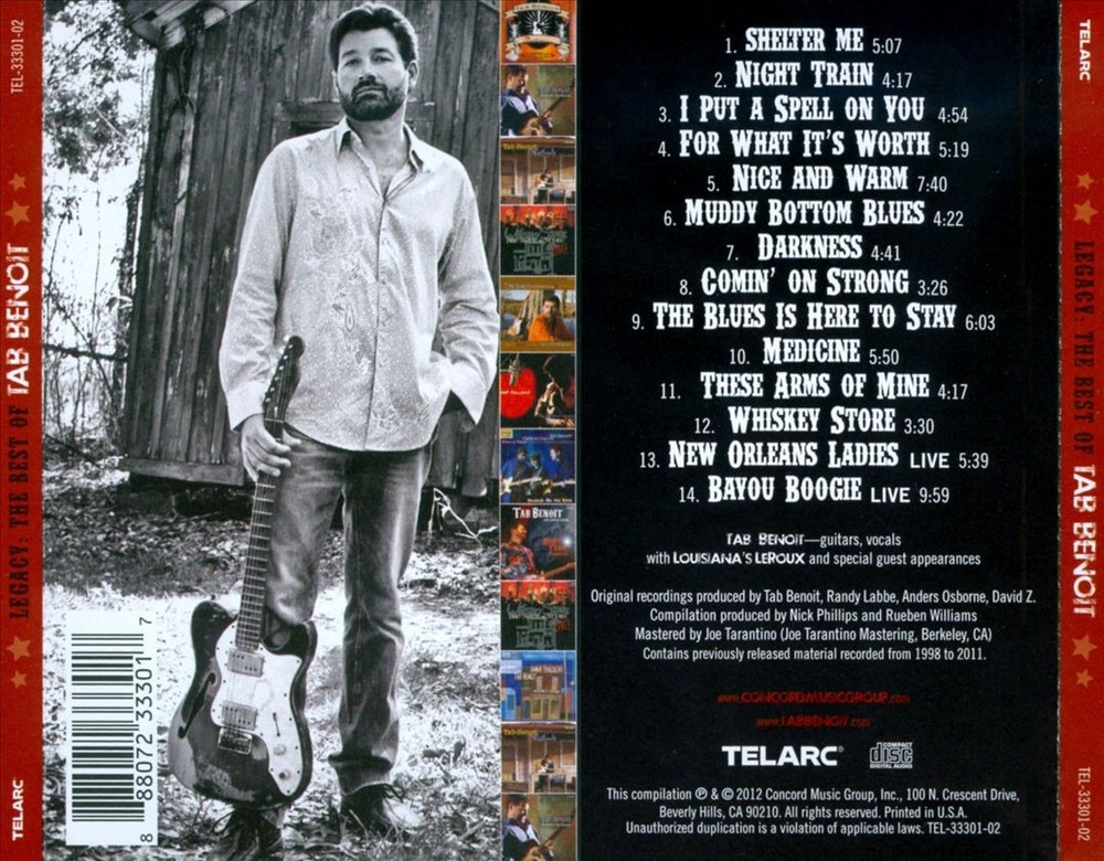 Tab Benoit Legacy: The Best Of Tab Benoit New Cd