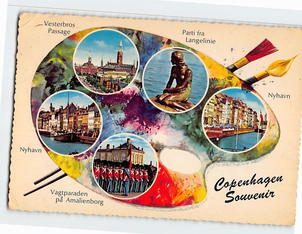 Postcard Multiple View Of Copenhagen Denmark