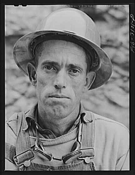 Douglas Dam Tennessee TVA Workman Portrait 1930s Hard Hat Construction Worker