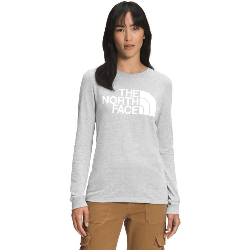 The North Face Women's Long-Sleeve Half Dome T-Shirt Light Grey Heather Size XS