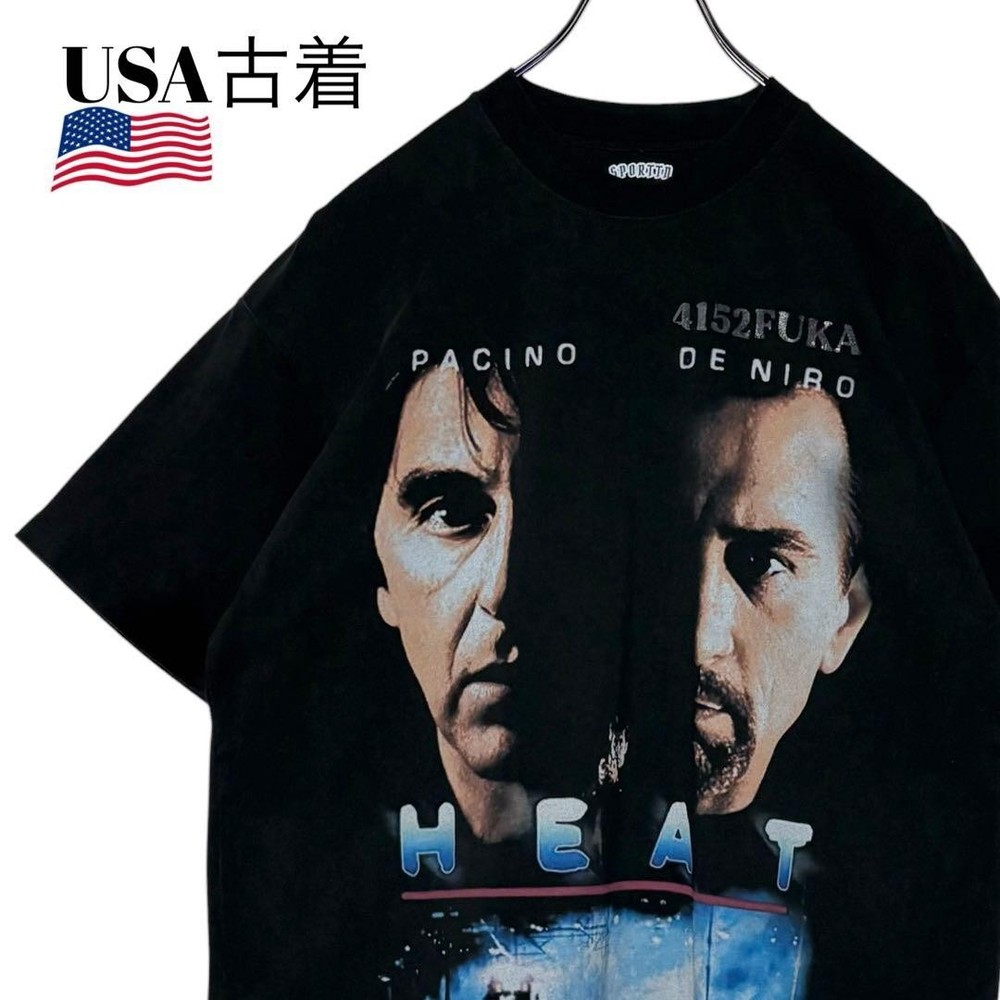 Usa Vintage Movie T-Shirt Heat Black L Robert De Niro Al Pacino