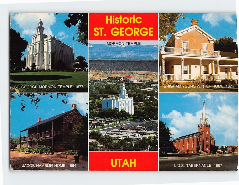 Postcard Historic St. George Utah USA