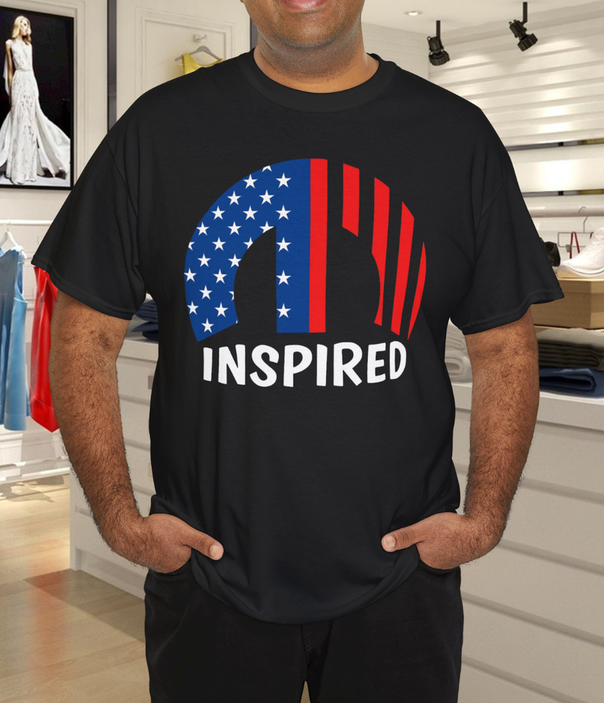 Patriotic Racing Inspired Graphic Tee USA Flag Stars Stripes Bold Unisex T-Shirt