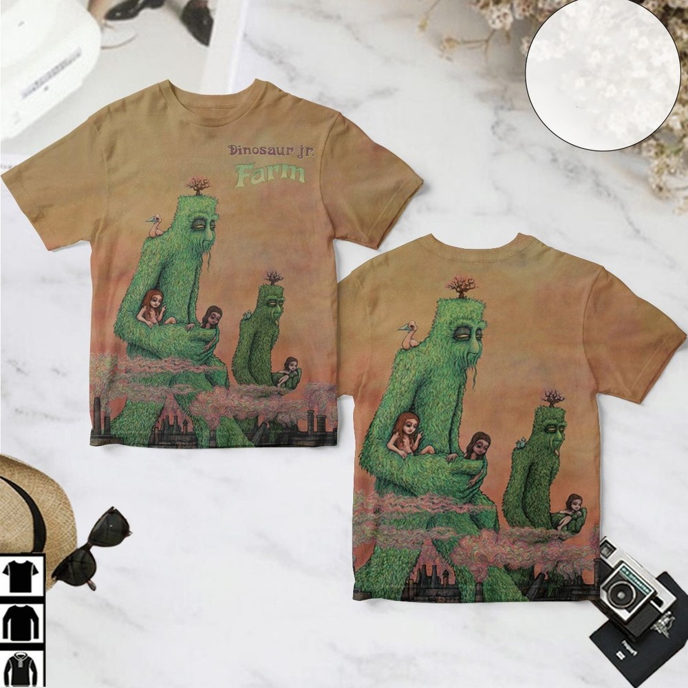 Dinosaur Jr Farm Album Cover 3D T-Shirt Polyester New BO2010