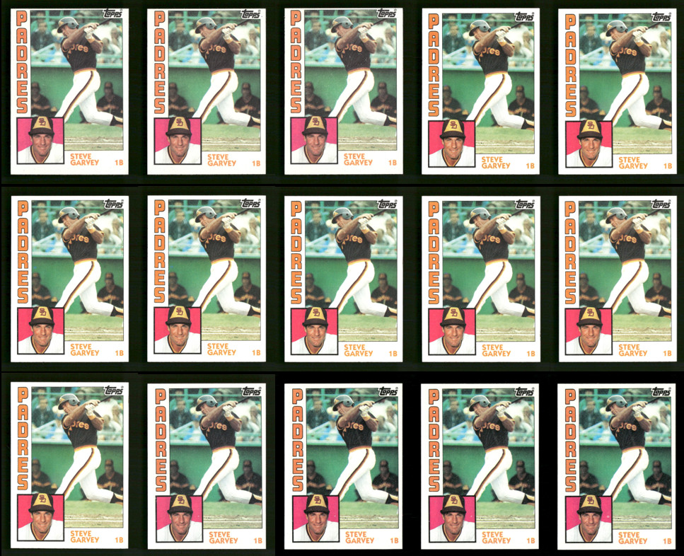 Lot of 15 - 1984 Topps Steve Garvey #380 - San Diego Padres