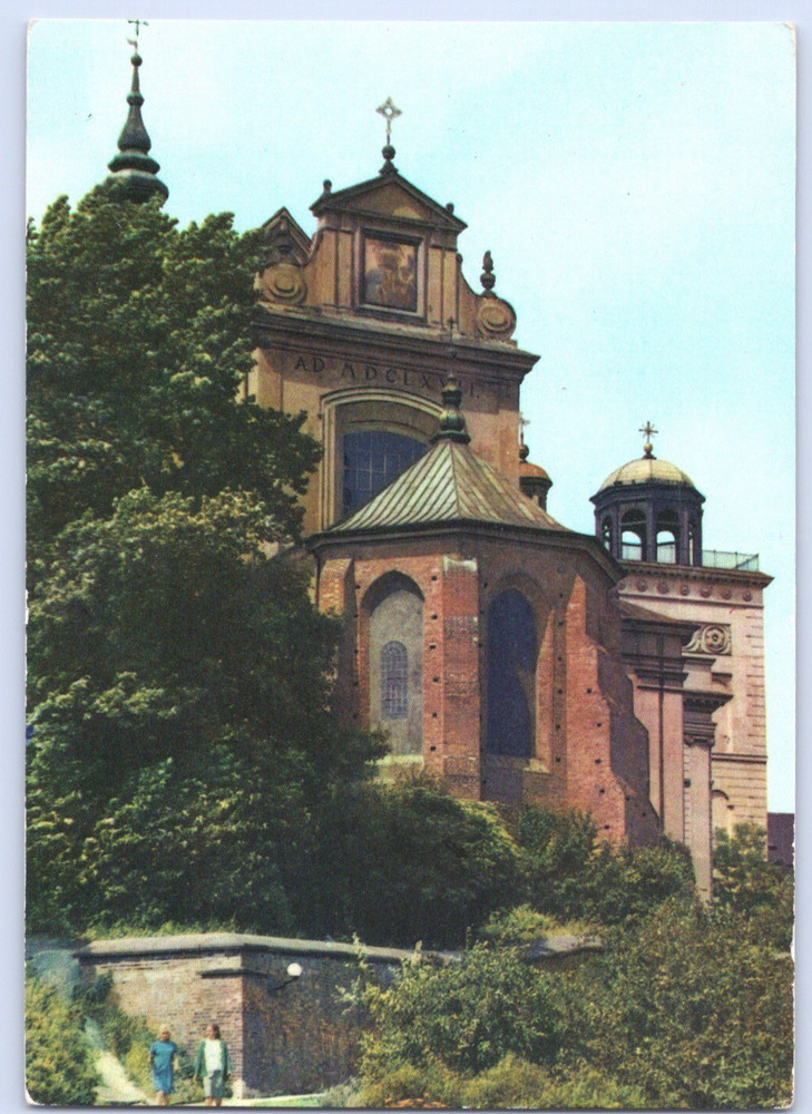 Poland Warsaw St. Anne's Roman Catholic Church Chrome Postcard