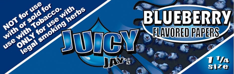 Juicy Jay's Blueberry 1 1/4 Rolling Papers Free USA Shipping!