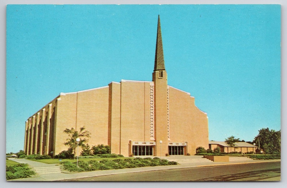 Walla Walla College Church Postcard College Place WA Chrome Seventh-day