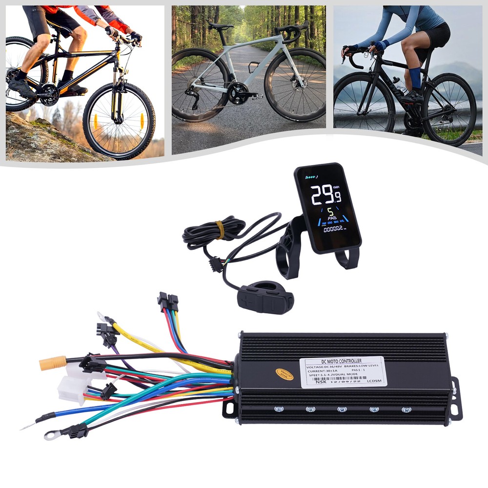 1200W 48V Electric Bicycle eBike Scooter Brushless Controller Kit LCD Display
