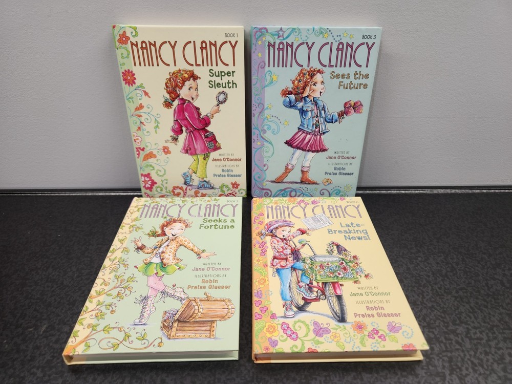 Lot of 4 Nancy Clancy Chapter Hardcover Books 1 3 7 8 Set Series Jane O’Connor