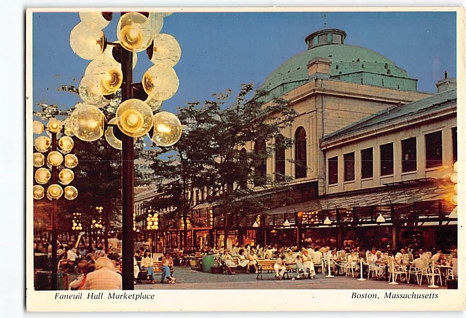 Postcard Faneuil Hall Marketplace Boston Massachusetts USA