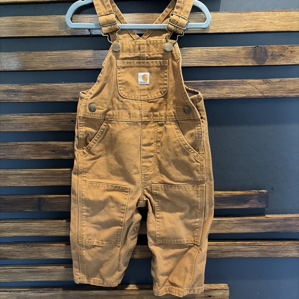 Carhartt Overalls Bibs Baby Infant Size 12 Months All Over Print  100% Cotton