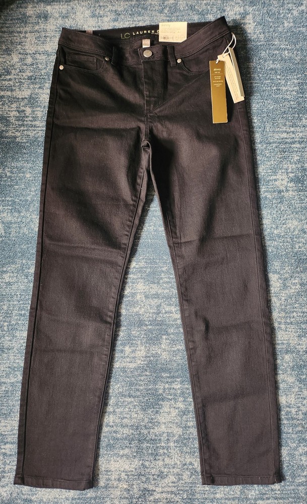 LC Lauren Conrad Jeans Women's Black Mid Rise  Skinny Size 8 NWT